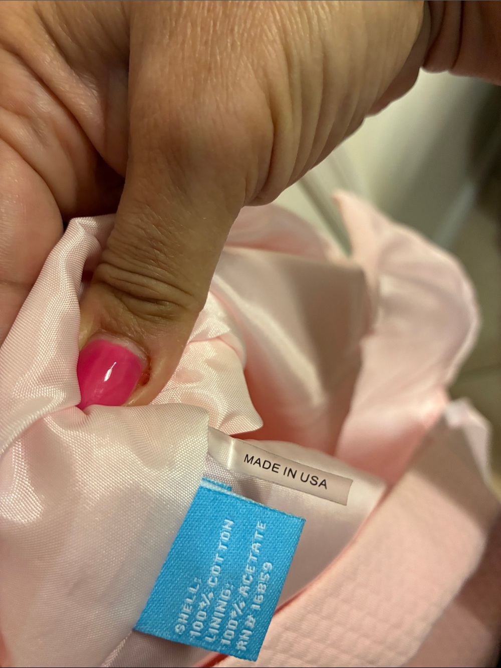 NWOT J McLaughlin Pastel Pink Textured Midi Dress Sz 2-100% Cotton - Picture 14 of 14